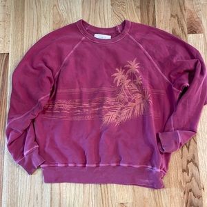 The Great. College sweatshirt size 1 - EUC pretty magenta with bleached graphic